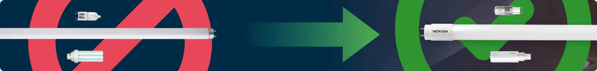 Banner: Ausphasung von Leuchtstoffröhren